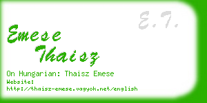 emese thaisz business card